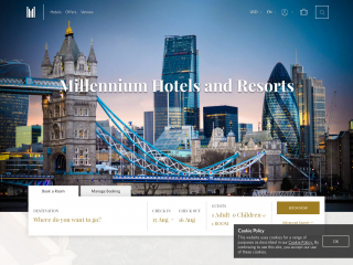 millenniumhotels.com screenshot