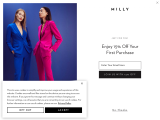milly.com screenshot