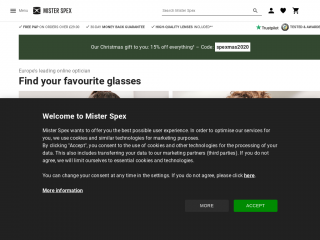 misterspex.co.uk screenshot