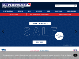 mlbshopeurope.com screenshot