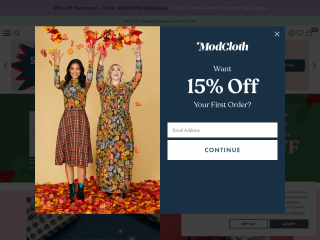 modcloth.com screenshot