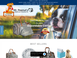 mrpeanutspetcarriers.com screenshot