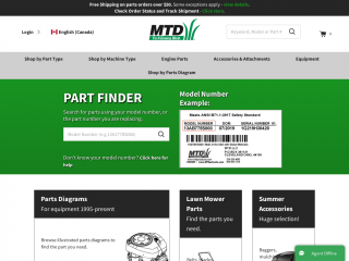 mtdparts.ca screenshot