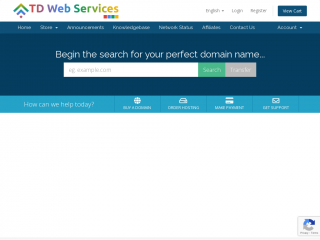 my.tdwebservices.com screenshot