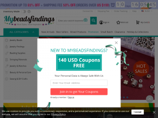mybeadsfindings.com screenshot