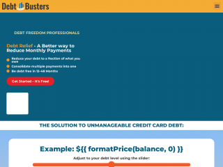 mydebtbusters.com screenshot