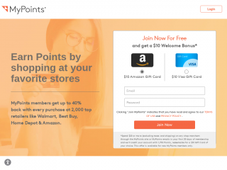 mypoints.com screenshot