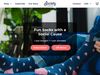 mysocietysocks.com screenshot