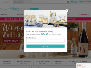 myweddingfavors.com screenshot
