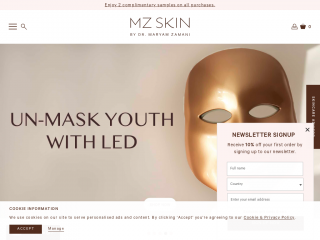 mzskin.com screenshot