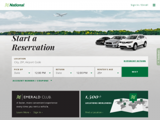 nationalcar.com screenshot