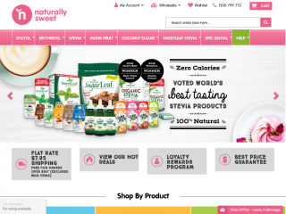 naturallysweet.com.au screenshot