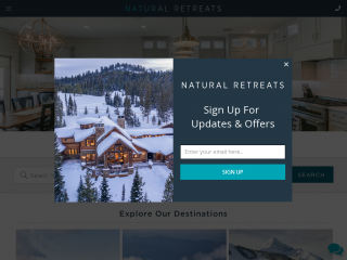 naturalretreats.com screenshot