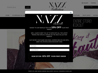 nazzcollection.com screenshot