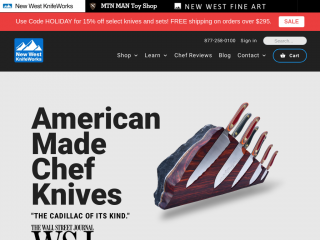 newwestknifeworks.com screenshot