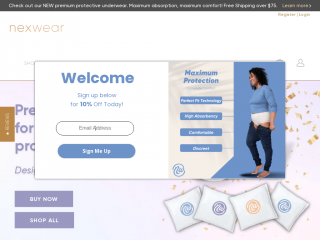 nexwear.com screenshot