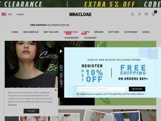 ninacloak.com screenshot