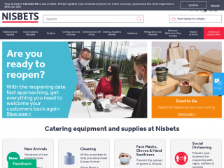 nisbets.co.uk screenshot