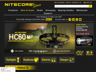 nitecorestore.com screenshot