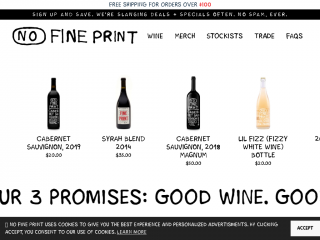 nofineprintwine.com screenshot