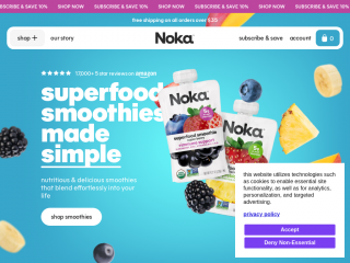 nokaorganics.com screenshot