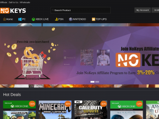 nokeys.com screenshot