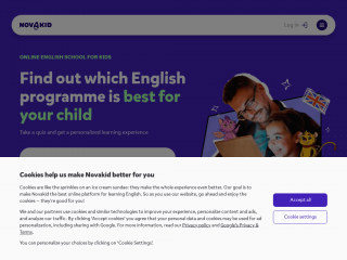 novakidschool.com screenshot
