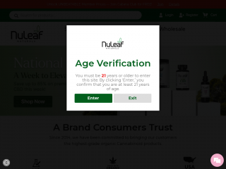 nuleafnaturals.com screenshot