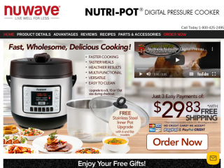 nuwavepressurecooker.com screenshot