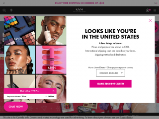 nyxcosmetics.ca screenshot