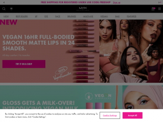 nyxcosmetics.com screenshot