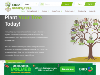 OurRecipeTree.com screenshot