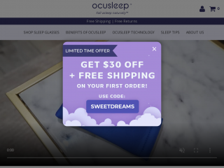 ocusleep.com screenshot