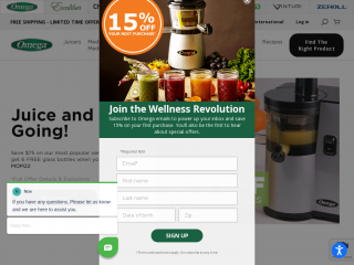 omegajuicers.com screenshot