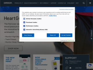 omronhealthcare.com screenshot