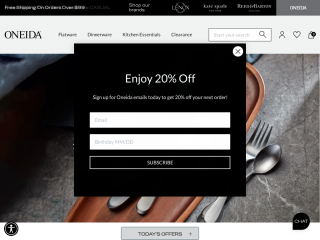 oneida.com screenshot