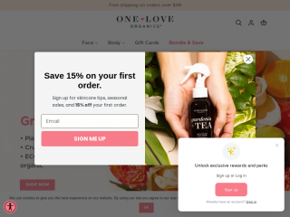 oneloveorganics.com screenshot