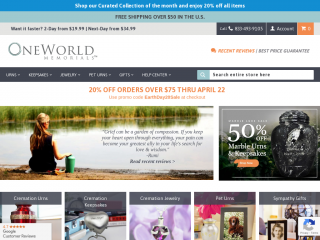 oneworldmemorials.com screenshot