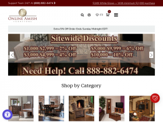 onlineamishfurniture.com screenshot