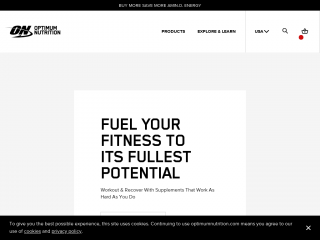 optimumnutrition.com screenshot