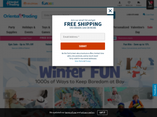orientaltrading.com screenshot