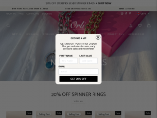 orlijewellery.com screenshot