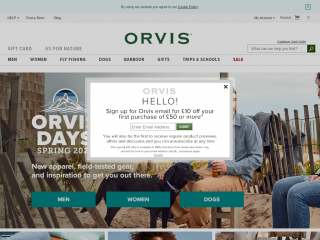 orvis.co.uk screenshot