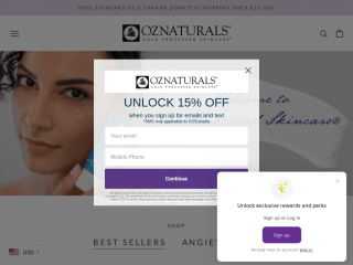 oznaturals.com screenshot