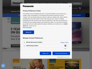 panasonicdirect.store.panasonic.co.uk screenshot