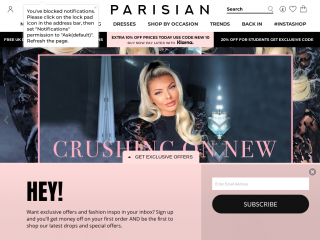 parisianfashion.com screenshot