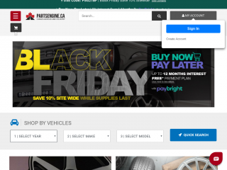 partsengine.ca screenshot