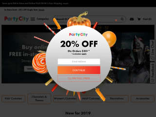 partycity.com screenshot