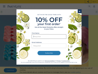 partylite.co.uk screenshot