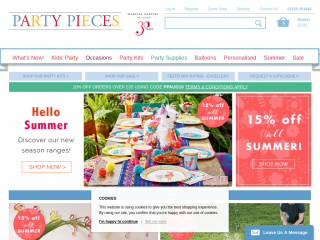 partypieces.co.uk screenshot